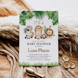 Es ist eine Boy Safari Baby Shower Einladung