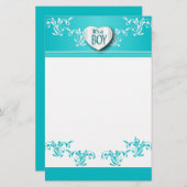 Es ist eine Boy Scrapbooking Briefpapier (Vorne/Hinten)