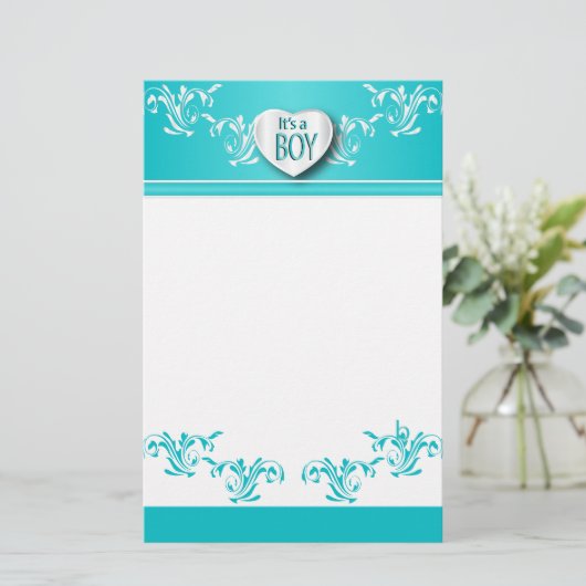 Es ist eine Boy Scrapbooking Briefpapier (Stehend Vorderseite)