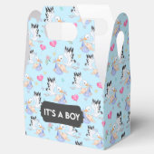 Es ist eine Boy Stork Baby Gevor Box Geschenkschachtel (Geöffnet)