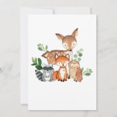 Es ist eine Boy Woodland Baby Shower Einladung (Rückseite)