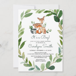 Es ist eine Boy Woodland Baby Shower Einladung