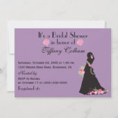 Es ist eine Brautparty-Braut-Silhouette Lila Einladung (Vorderseite)