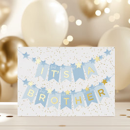 Es ist eine Brother Baby Glückwunschkarte Folien Feiertagskarte