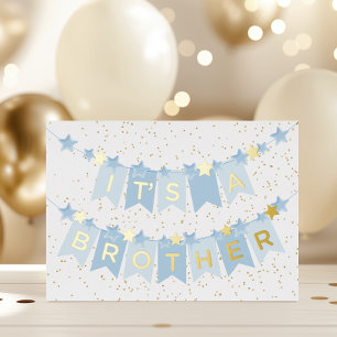 Es ist eine Brother Baby Glückwunschkarte Folien Feiertagskarte