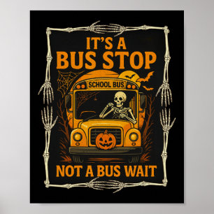 Es ist eine Bushaltestelle, kein Bus warten - sonn Poster