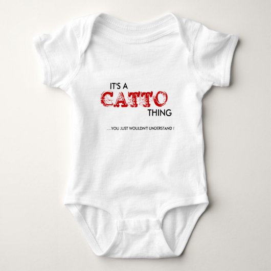 Es ist eine Catto-Sache... Säugling Baby Strampler (Vorderseite)
