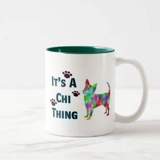 Es ist eine Chi-Thing-Tasse Zweifarbige Tasse