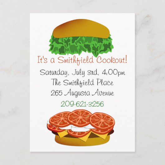 Es ist eine Cookout-Einladung Einladungspostkarte (Vorderseite)