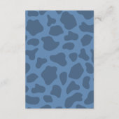 Es ist eine Cowboy Blue & Beige Baby Dusche Begleitkarte (Rückseite)