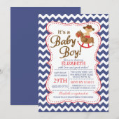 Es ist eine COWBOY Boys Baby Shower Einladung (Vorne/Hinten)