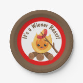 Es ist eine Dackel Roast Party Platte Pappteller (Vorderseite)