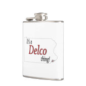 Es ist eine Delco-Sache (R) Flachmann (Links)
