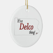 Es ist eine Delco-Sache (R) Keramik Ornament (Rechts)