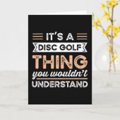 Es ist eine Disc Golf Thing Funny Frolf Geschenk Karte (Gelbe Blume)