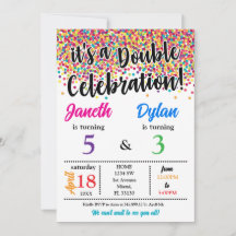 Es ist eine doppelte Geschwister Geburtstagsfeier