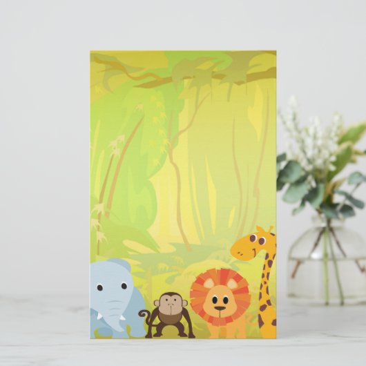 Es ist eine Dschungel-Babyparty Briefpapier (Stehend Vorderseite)