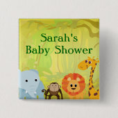 Es ist eine Dschungel-Babyparty Button (Vorderseite)
