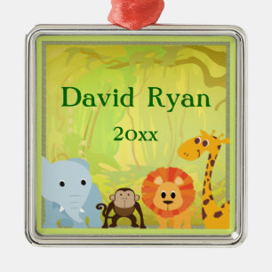 Es ist eine Dschungel-Babyparty Ornament Aus Metall
