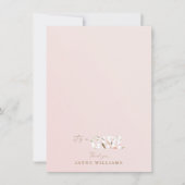 Es ist eine Dusche für Mädchen mit Blütenspülung.  Einladung (Vorderseite)