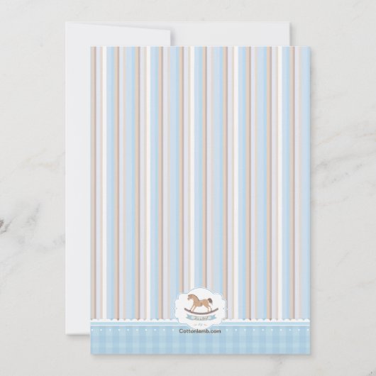 Es ist eine Einladung für Boy Rocking Horse Shower (Rückseite)