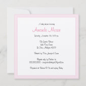 Es ist eine Einladung für ein Mädchen-Baby-Dusche (Rückseite)