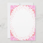 Es ist eine Einladung für ein Mädchen-Einhorn-Baby (Rückseite)