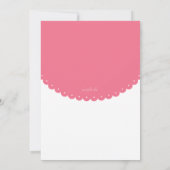 Es ist eine Einladung für ein Mädchenbaby (Rückseite)