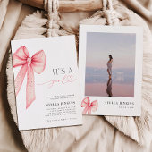 Es ist eine Einladung für eine Girl Pink Bow Baby