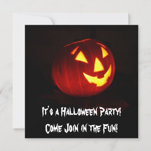 Es ist eine Einladung für Halloween-Partys (Vorderseite)