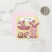 Es ist eine Einladung für Mädchen/Babydusche (Vorderseite/Rückseite Beispiel)