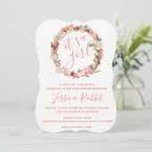 Es ist eine Einladung für Mädchen-Dusche (Stehend Vorderseite)