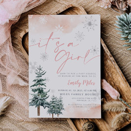 Es ist eine Einladung für Mädchen, Winterbaby-Dusc