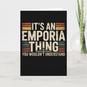 Es ist eine Emporia-Sache Vintage Retro abgenutzt Karte