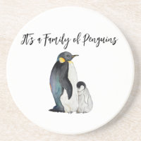Es ist eine Familie von Pinguinen Aquarell zeichne