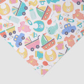 Es ist eine farbenfrohe Babydusche Seidenpapier (Ausschnitt)