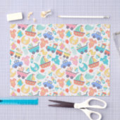 Es ist eine farbenfrohe Babydusche Seidenpapier (Handwerk)