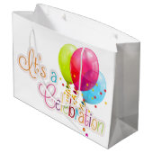 Es ist eine Feier Große Geschenktüte (Rückseite Schrägansicht)