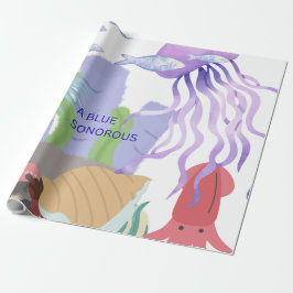 es ist eine ganze Ozean-Stimmung Darstellung Geschenkpapier