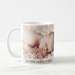 Es ist eine Geburt-Ankündigung des Fotos "Boy Baby Kaffeetasse