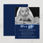 Es ist eine Geburtshilfeverkündung eines Babys Ankündigung (Vorne/Hinten)