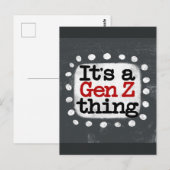 Es ist eine Gen Z Thing Postkarte (Vorne/Hinten)