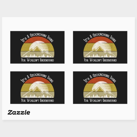 Es ist eine Geocaching-Sache - man würde es nicht  Rechteckiger Aufkleber (Blatt)