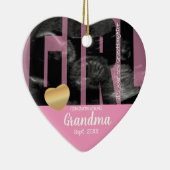 Es ist eine Girl-Ankündigung - Sonogramm mit DIY T Keramikornament (Rechts)