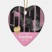 Es ist eine Girl-Ankündigung - Sonogramm mit DIY T Keramikornament (Links)