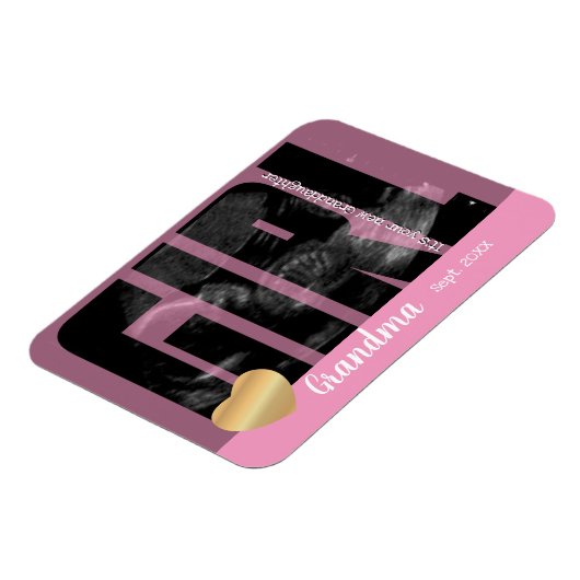 Es ist eine Girl-Ankündigung - Sonogramm mit DIY T Magnet (Linke Seite)