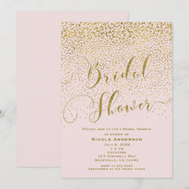 Es ist eine Girl Baby Dusche Blush Pink & Gold Con Einladung