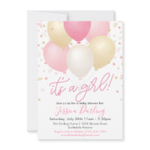 Es ist eine Girl Baby Dusche Pink Balloons und Con