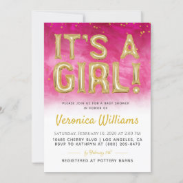 Es ist eine Girl Balloon Baby Shower Einladung