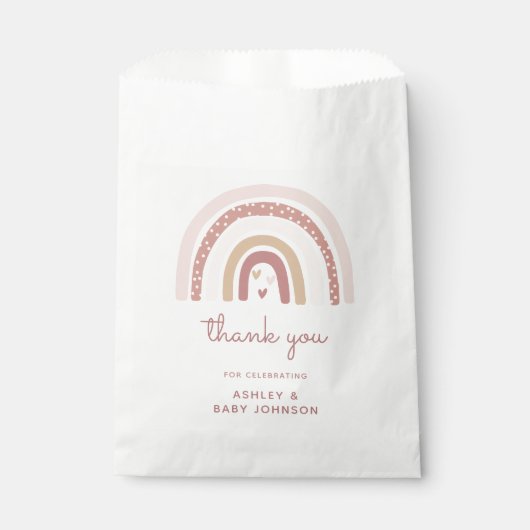Es ist eine Girl Boho Rainbow Baby Dusche Danke Geschenktütchen (Vorderseite)